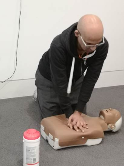 Person doing CPR